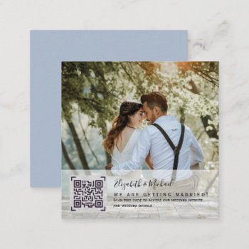 Budget PHOTO QR Code Wedding Details Website RSVP Enclosure Card