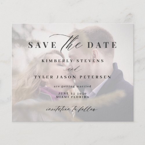 Budget photo QR CODE wedding save the date Flyer
