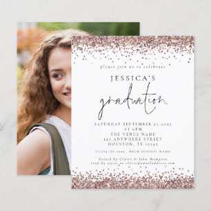 Budget Photo Rose Gold Glitter 2024 Graduation 