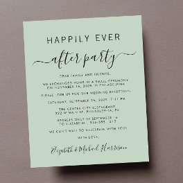 Budget Photo Sage Wedding Reception Invitation