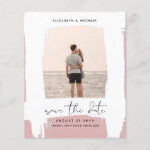 BUDGET Photo Save Date Minimalist Simple Plain
