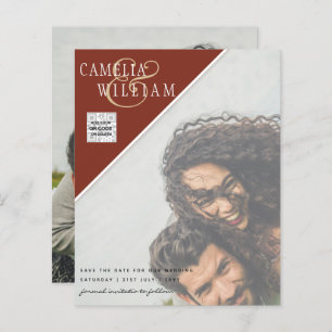 BUDGET PHOTO SAVE DATE QR CODE RSVP Cinnamon