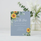 BUDGET  Photo Save Date Rustic SUNFLOWERS Greenery (Standing Front)