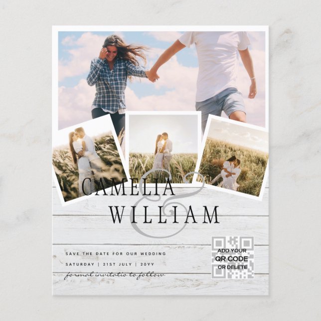 BUDGET PHOTO Save Dates INVITES - Mixed Colors Flyer (Front)