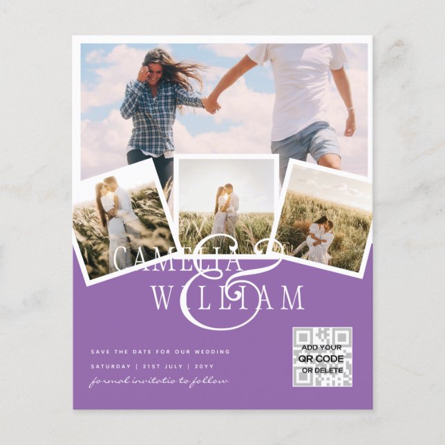 BUDGET PHOTO Save Dates INVITES - Mixed Colors Flyer (Front)