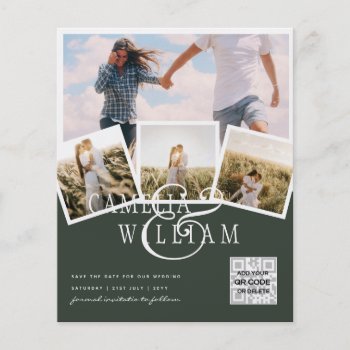 Budget Photo Save Dates Invites - Mixed Colors Flyer by invitationz at Zazzle