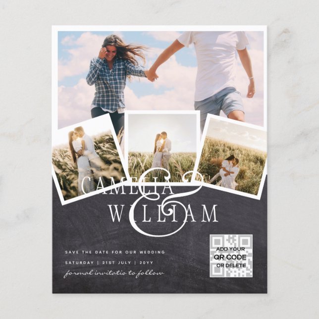 BUDGET PHOTO Save Dates INVITES - Mixed Colors Flyer (Front)