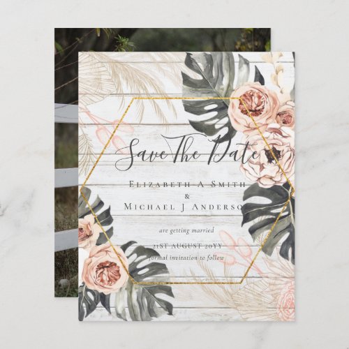 BUDGET Photo Save Dates PAMPAS Coral Tropical