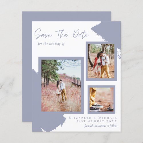 BUDGET Photo SAVE the DATE Engagement Dusty Blue