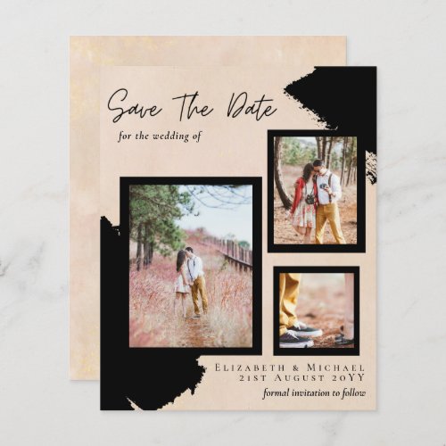 BUDGET Photo SAVE the DATE Engagement Peach