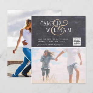 BUDGET PHOTO SAVE THE DATE QR SCANNING CODE RSVP