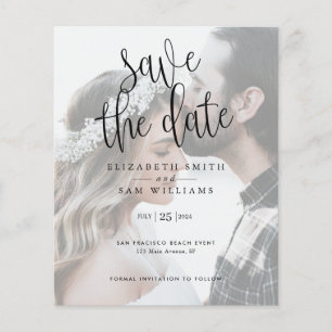 Budget Photo Save the Date Simple Elegant Flyer