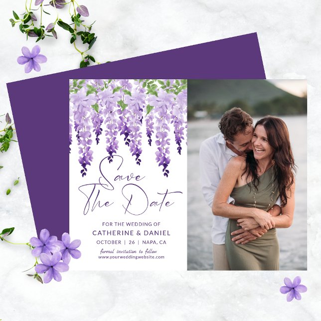 Budget Photo Save The Date Wisteria Wedding (Creator Uploaded)