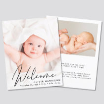 Budget Photo Script Birth Announcement