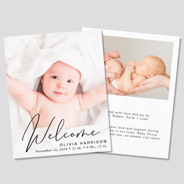 Budget Photo Script Birth Announcement (Creator Uploaded)