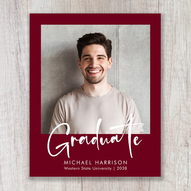 Budget Photo Script Graduation Announcement (Budget Photo Script Graduation Announcement)
