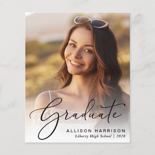 Budget Photo Script Graduation Party Invitation