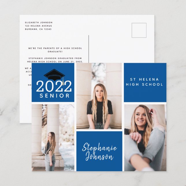 BUDGET Photo Senior Graduation Postcard (Front/Back)