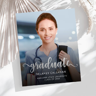 Budget Photo Silver Script Grad Announcement