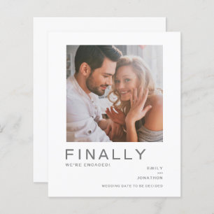 Budget Photo Simple Typography Engagement Announce