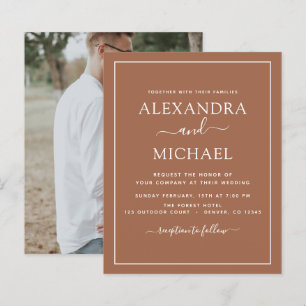 Budget Photo Terracotta Boho Wedding Simple