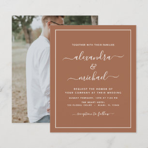 Budget Photo Terracotta Boho Wedding Simple