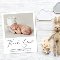 Budget Photo Thank You Birth Announcement