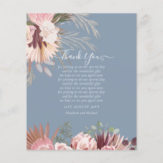 BUDGET Photo Thank You Card Pampas Grass Wedding Flyer