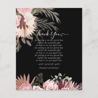 BUDGET Photo Thank You Card Pampas Grass Wedding Flyer