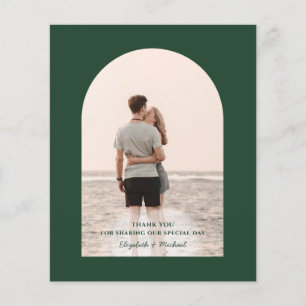 BUDGET PHOTO Thank You Emerald Green Wedding Flyer