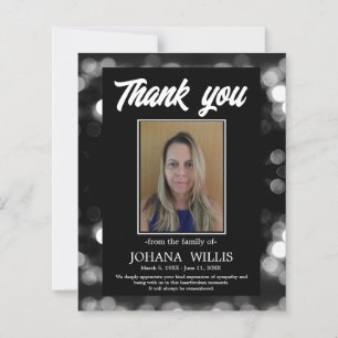Budget Photo Thank You Funeral Memorial Card