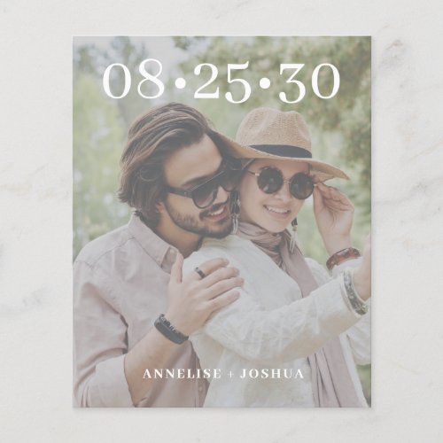 Budget photo typography wedding save the date