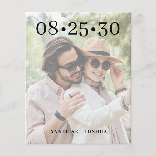 Budget photo typography wedding save the date