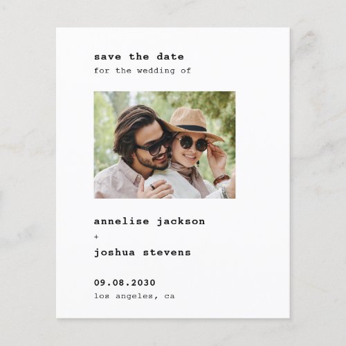 Budget photo typography wedding save the date