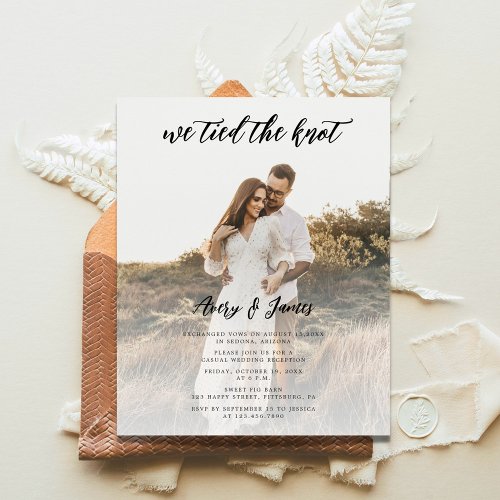 Budget Photo We Tied The Knot Wedding Elopement Flyer