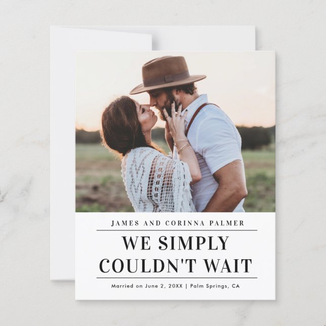 Budget Photo Wedding Announcement (Front)