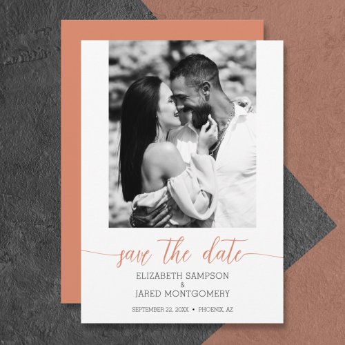 Budget Photo Wedding Coral Save The Date