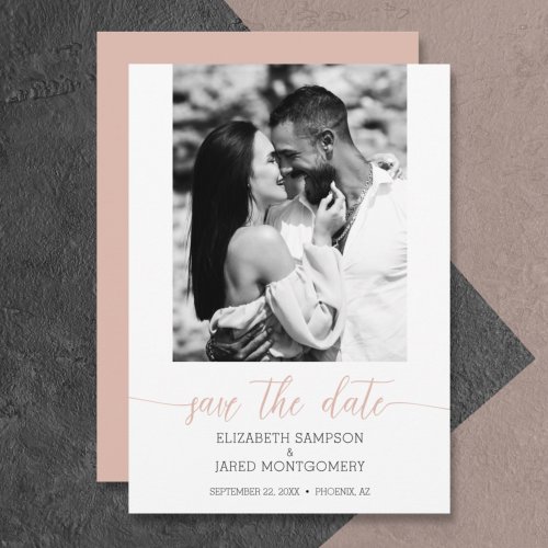Budget Photo Wedding Dusty Pink Save The Date