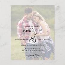 Budget photo wedding invitation