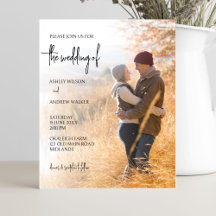 Budget photo wedding invitation