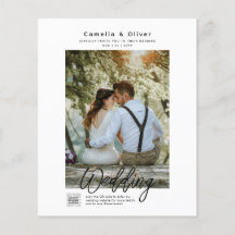Budget Photo Wedding Invitation Classic White