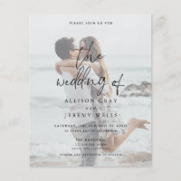 Budget Photo Wedding Invitation Flyer