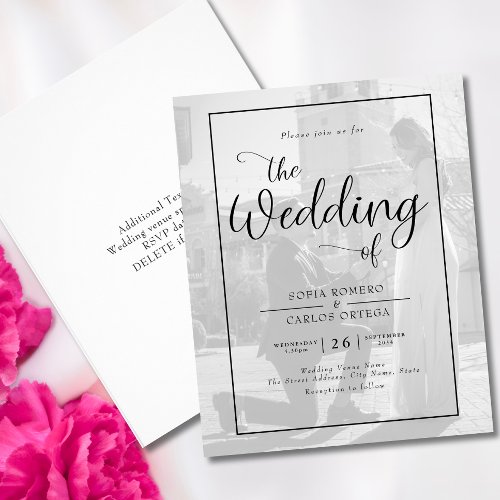 Budget Photo Wedding Invitation Flyer