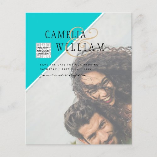 Budget Photo Wedding Invitation Mixed Colors Flyer