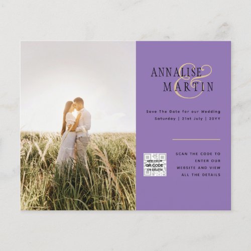 BUDGET PHOTO WEDDING INVITATION Purple Berry Flyer