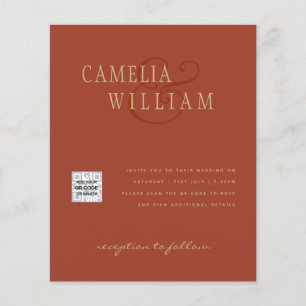 Budget Photo Wedding Invitation Save Date QR Code Flyer