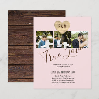 BUDGET Photo Wedding Invite Save Date Announcement