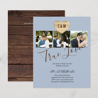 BUDGET Photo Wedding Invite Save Date Announcement
