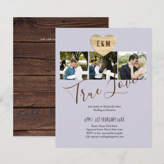 BUDGET Photo Wedding Invite Save Date Announcement