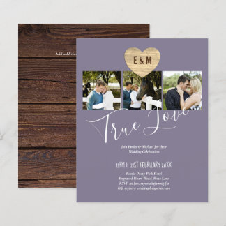 BUDGET Photo Wedding Invite Save Date Announcement